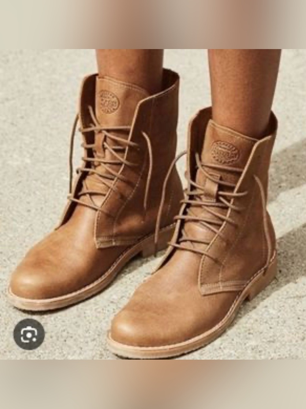 Roots Tribe Leather Lace-Up Boots Tan - Chukka Boots